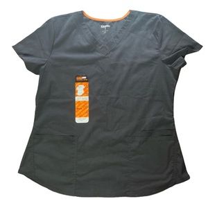 NWT Scrubstar Premium Scrubwear Women’s Black V-Neck Scrub Top Size Large